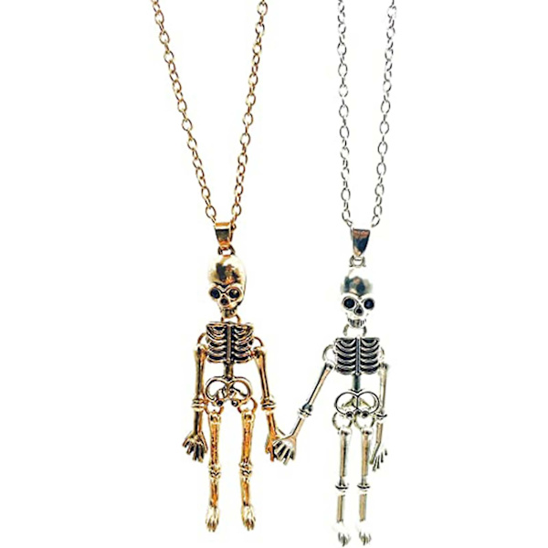 Personoitu ystävyyskaulakoru Halloween Goth Skull -kaulakoru Punk -kaulakoru