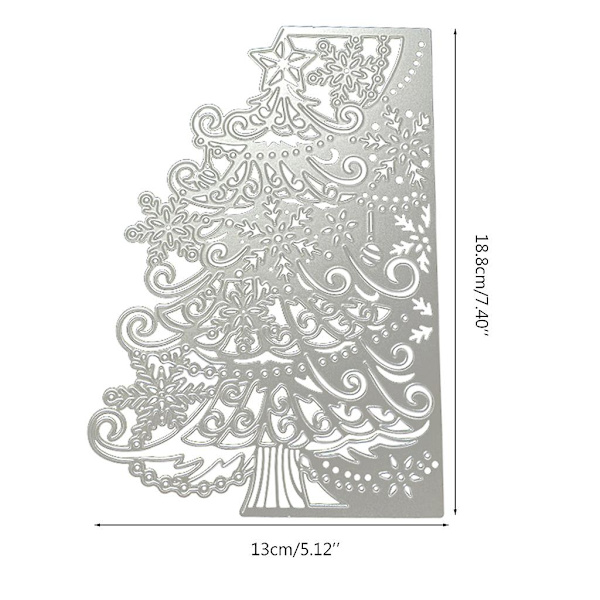 Xmas Tree Metallskärningsform Stencil Diy Scrapbooking Album Papperskortmall