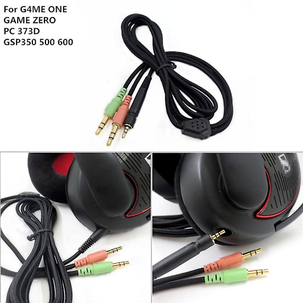 Ersättningsljudkabel för Sennheiser G4ME ONE GAME ZERO 373D GSP 350 / GSP 500
