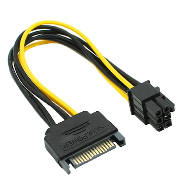 15-pin Sata -uros naar 6-pin naar vrouwelijke Pci-express vrouwelijke voedingsadapter