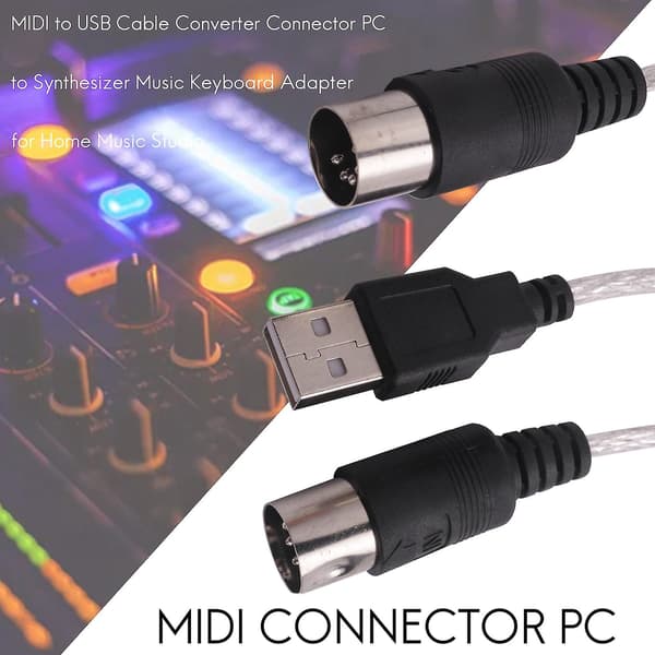 Midi til USB-kabelkonverter-stik PC til synthesizer-musikinstrument-adapter-musikstudie