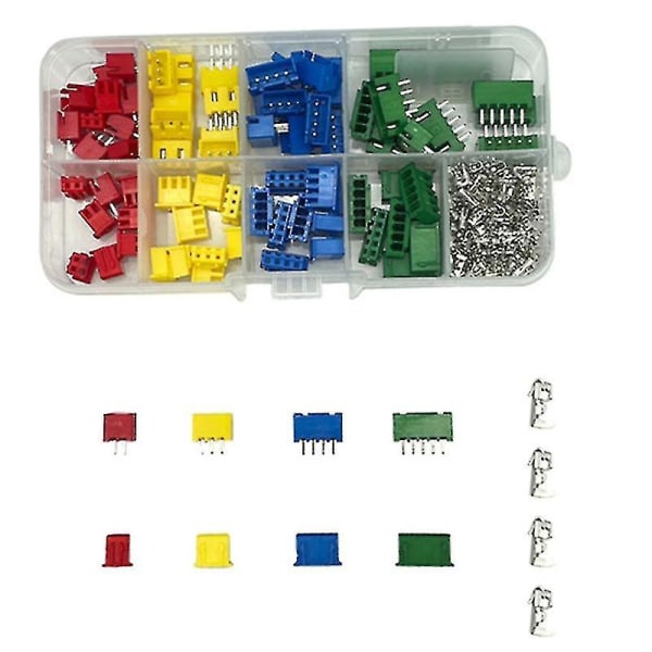 230 stk 2,54 mm 2p 3p 4p 5p hunn- og hann-tilkoblingsplugg terminal-kontakt