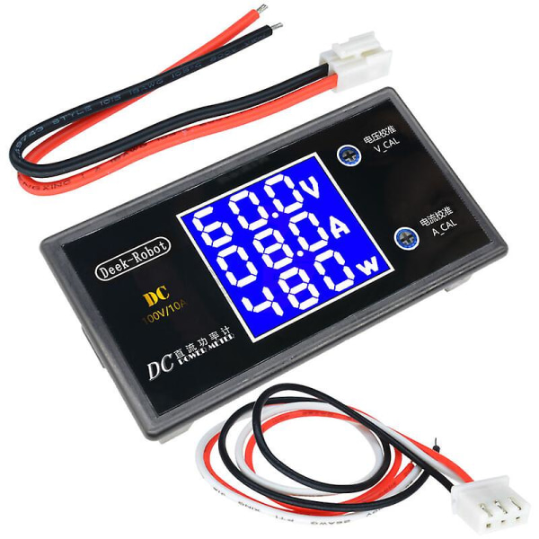 Msbd Dc 0-100v 10a Lcd Display Digital Voltmeter Amperemeter Wattmeter Spenning Strøm Meter Volt Detektor Tester 12v 24v 36v 1000w