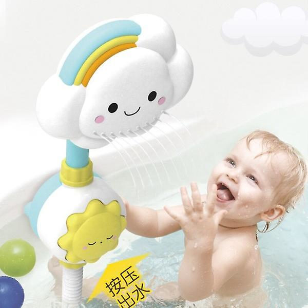 Baby Badleksaker Moln Badkar Duschar Badmunstycken Sugkoppar Fällbar Kran Barn Badleksaker