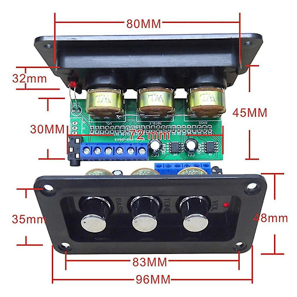 Digitaalinen tehovahvistinlevy Stereovahvistin Ns4110b Äänenvahvistin 2x20w Hifi-vahvistin Diskantti Basso