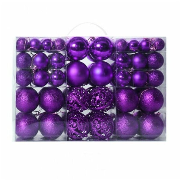 Christmas Baubles Halloween Balls Christmas Baubles Set 100 Pcs Purple