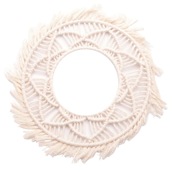 Boho Vegg Speilramme Tapestry Håndlaget Vevd Makrame Bakgrunn Veggramme Tapestry For Hjemmet