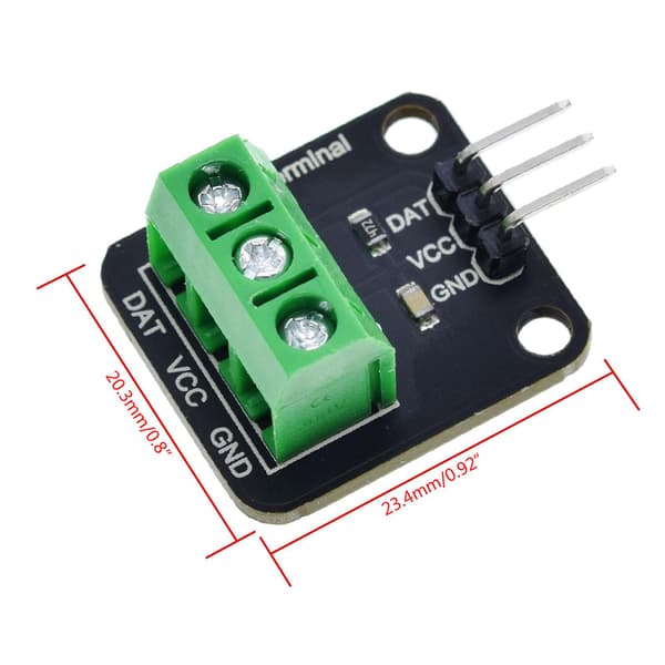 Temperatursensormodul Kit Rostfritt Stål Kabel Vattentät Terminaladapter