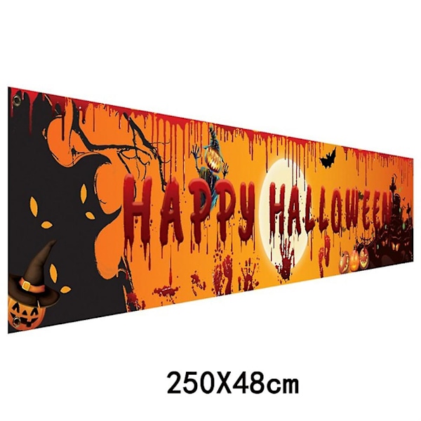 98x 19 Large Happy Halloween Banner Long Halloween Outdoor Decoration Banner