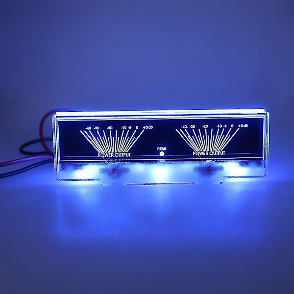 Vu-mittari Audio Power Amplifier -paneeli Dual Analog Level Db -mittari taustavalolla