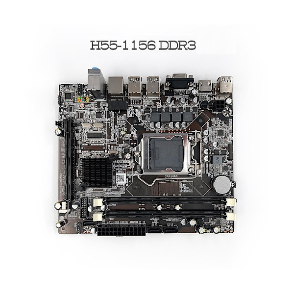 H55 Emolevy LGA1156 Tukee I3 530 I5 760 Sarjan Suorittimia DDR3 Muistia Emolevy+i3 530 Suoritin+SATA C