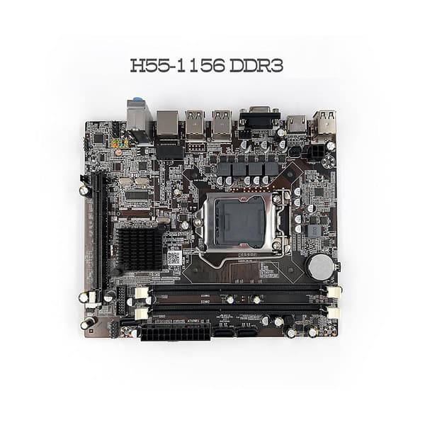 H55 Moderkort LGA1156 Stöder I3 530 I5 760 Serie CPU DDR3 Minne Moderkort+i3 530 CPU+SATA C