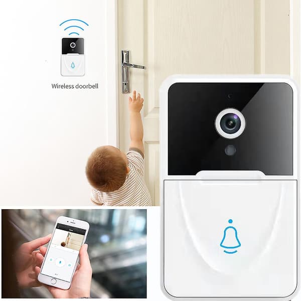 Smart trådløs Wifi videodørklokke telefon kamera dørklokke ring intercom sikkerhet