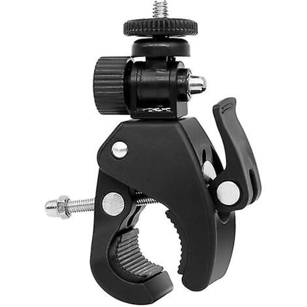 1kpl musta 1/4 digitaalinen Dv-kamera SLR-pyörän polkupyörän ohjaustangon kiinnike jalustan kiinnitysruuvikiinnike Dv-kameralle
