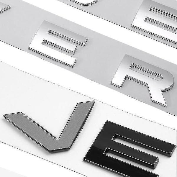 3D ABS-logotyp Range Rover-bokstäver Emblemdekal Bilhuv Emblem för Range Rover Sport Evoque L322 L320 L406 P38 Tillbehör - S-xdd trunk badge