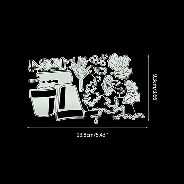 Potteplante Diy Metal Skæredør Stencil Scrapbooking Til Album Stempel Papirkort Kunsthåndværk Dekor