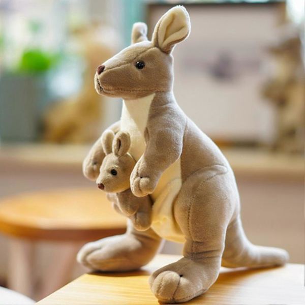 Äiti ja vauva kenguru -pehmolelu Seisova eläin Plushie-nukke Unipehmuste Koti-sisustus Lapset Tyttöystävä Aikuiset Syntymäpäivä Joululahja 35cm