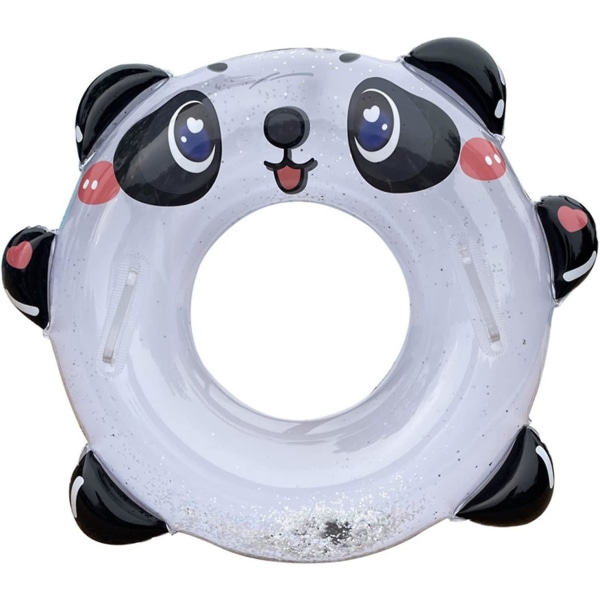 Uppblåsbar boj, panda simring, uppblåsbar poolflottör, för poolpartyn, lätt att blåsa upp poolflottör att bära, för tonåringar, vuxna.