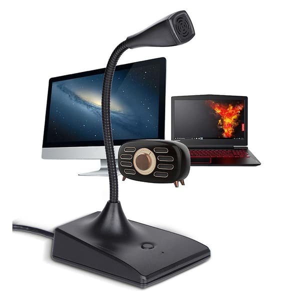 Usb-ansluten extern mikrofon med hållare Omnidirectional brusreducerande mikrofon