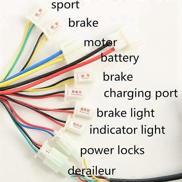 48V 1000W Elektrisk Scooter Børstet Controller Motor + Gasgreb Twist Grip Kit til Elektrisk Scooter Bi