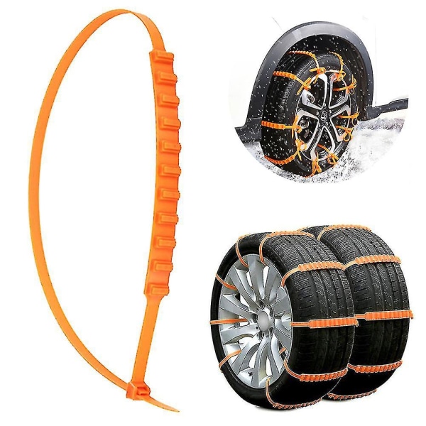 Snow Chains 10 Pcs Tire Chains Car Security Chains Vehicle Anti-skid Anti Slip Snow Chain Emergency Snow Tyre Chains