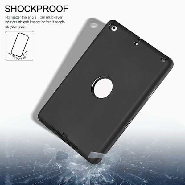 Stødsikker Anti-støv Robust Gummi Hård Bagside Cover til Apple iPad 2 3 4