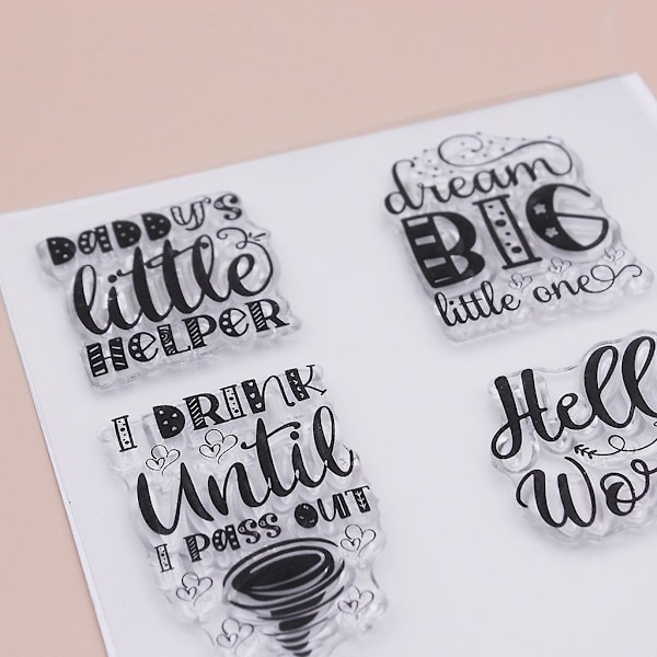 Hei Verden Silikone Klart Tetningsstempel Diy Scrapbooking Preging Kortlaging