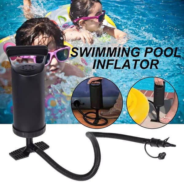 Bärbar manuell poolpump, simring, campingflotte, madrasstillbehör