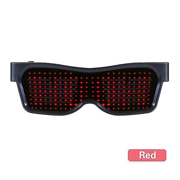Bluetooth App Lysande glasögon Redigerbart textmönster Display Led
