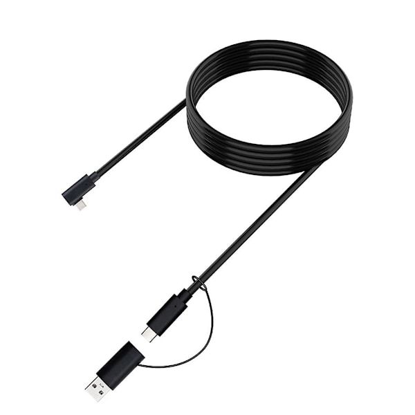 2-i-1-länk kabel 16ft för Quest 2/pico 4 Vr headset dubbla portar datakablar