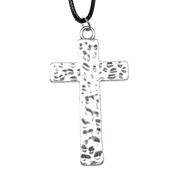 Y2k Kors Vedhæng Reb Choker Halskæde Til Mænd Kvinder Elegant Minimalistisk