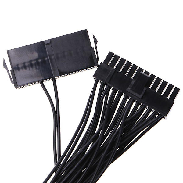30 cm ATX 24-bens han til 24-bens hun strømforsyningsforlængerkabel 18 AWG