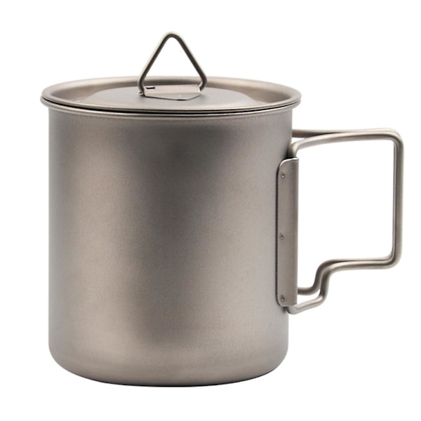 Enkelskiktade kaffekoppar för utomhuscamping 420 ml matt silver
