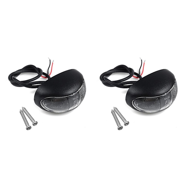 2 stk 10-30v Led bil lastebil sidemarkørlys blinklys indikatorlys klarering lampe baklys Fo