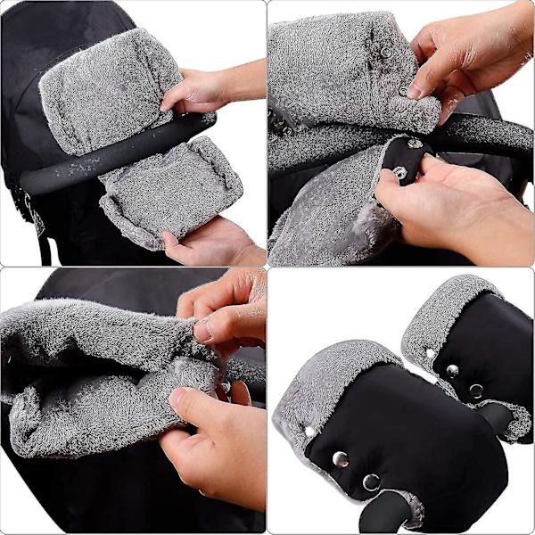 Handmuff för barnvagnar, vattentät, vindtät, handvärmare med varmt fleece