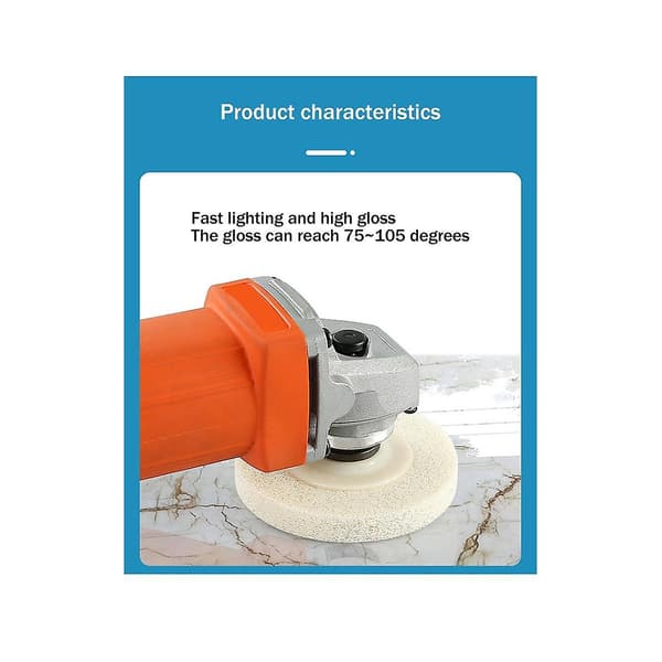 11 stk. 4lnch 100mm svampfiberslibeskive til stenrenovering til renovering, granit (60grit