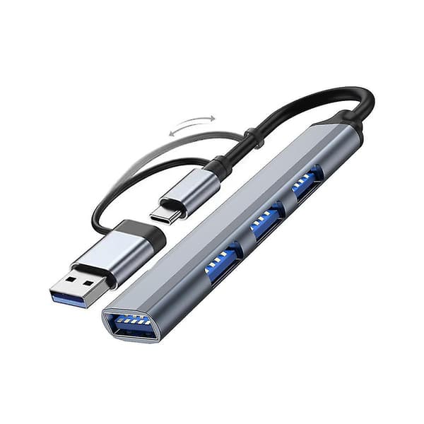 4 portar 2 i 1 typ C/ Usb3.0 till Usb 2.0/usb 3.0 Hub Dockningsadapter 5gbps Hög hastighet Multi-port Us