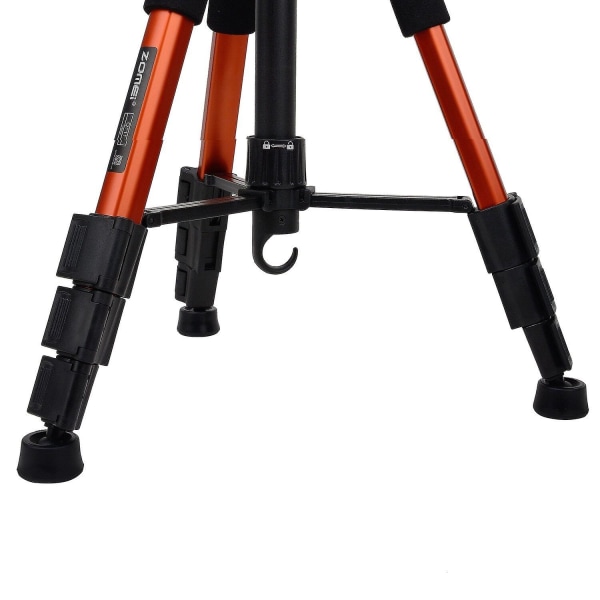 Zomei Q111 Professional Travel Kannettava kolmijalka ja pannun pää Canonin dslr-kameralle Dv oranssi väri