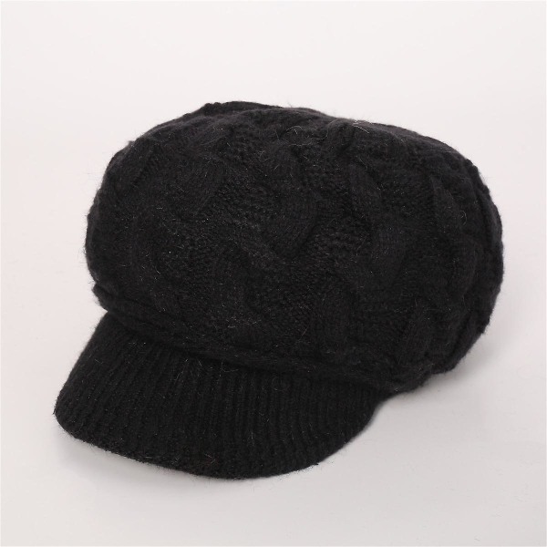 Dame Uldhat, Varm Strikket Hue, Cashmere Beret