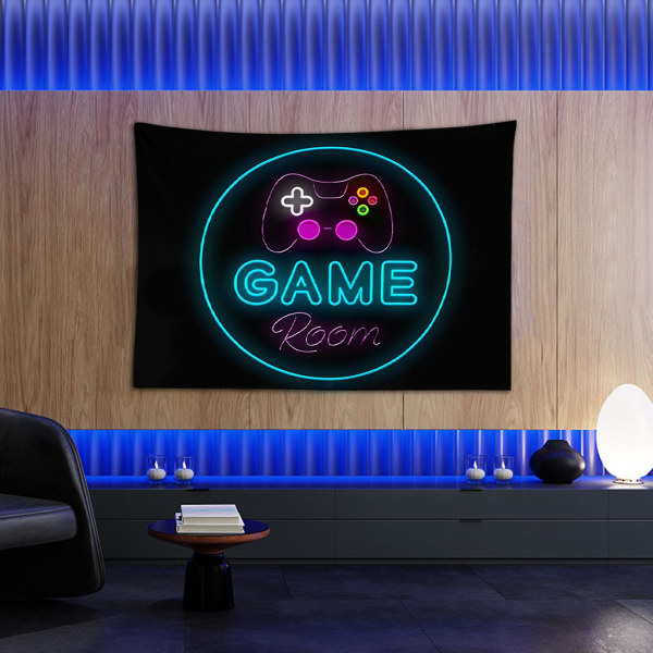 Tapestry Kult Neon Gaming Tapet Vegghengende Gamer Room Dekor Plakat Tapetet, gaveideer til gutter