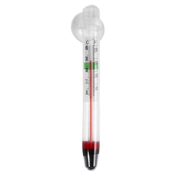 Glass Meter Akvarium Fisk Tank Vanntemperatur Termometer Sugkopp