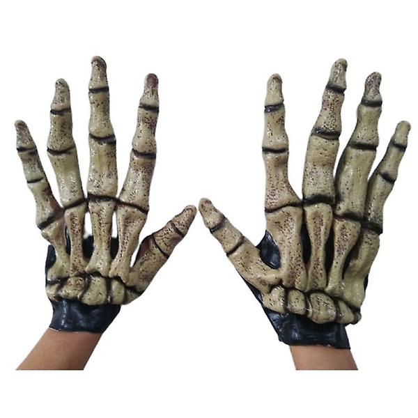 Unisex Gotisk Punk Halloween Drageklo Håndklær Metall Studded Lange Fingernegl Faux Lær Votter Cosplay Kostyme