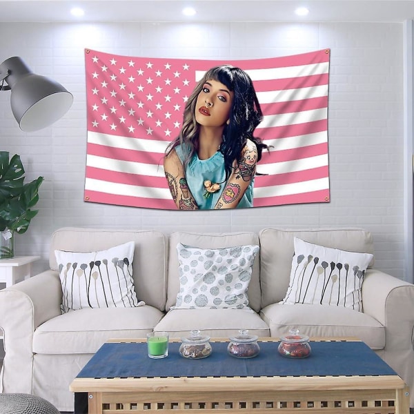Melanie Flag Martinez American Usa Banner 3x5ft Musiksångare Poster Gobeläng Melanie American Flag Vägghängande dekoration