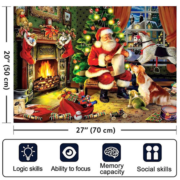 Puslespil Julekalender Æske Jule Nedtælling Kalender Puslespil-Q1096
