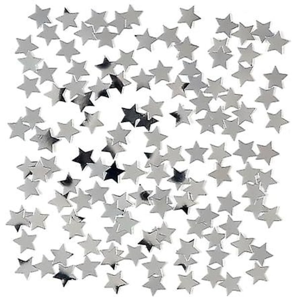 4000 kpl tähden muotoinen konfetti - hopea
