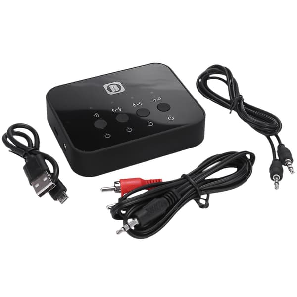 -107 Bluetooth 4.0 Stereo Audio Sender Splitter Adapter Musikkmottaker Delingsenhet Funksjon