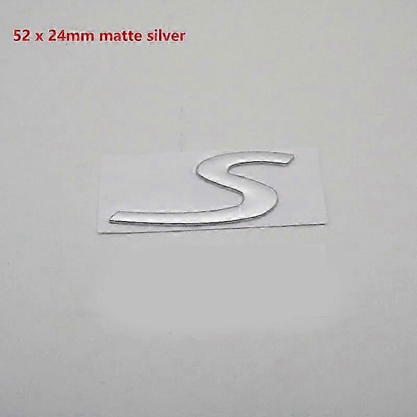 Bagmærke til Cayenne S Bogstav Logo Bagklap Bagklap Navneskilt Emblem 52x24 matte silver