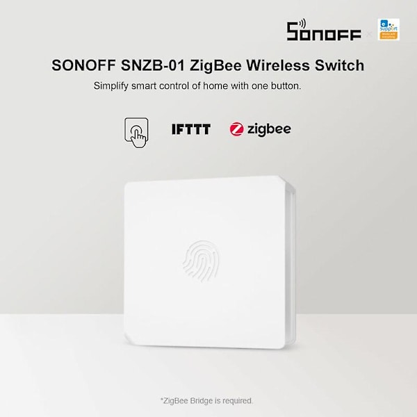 Sonoff Snzb-02 Zigbee Temperatur- och Luftfuktighetssensor Realtidsnotifiering