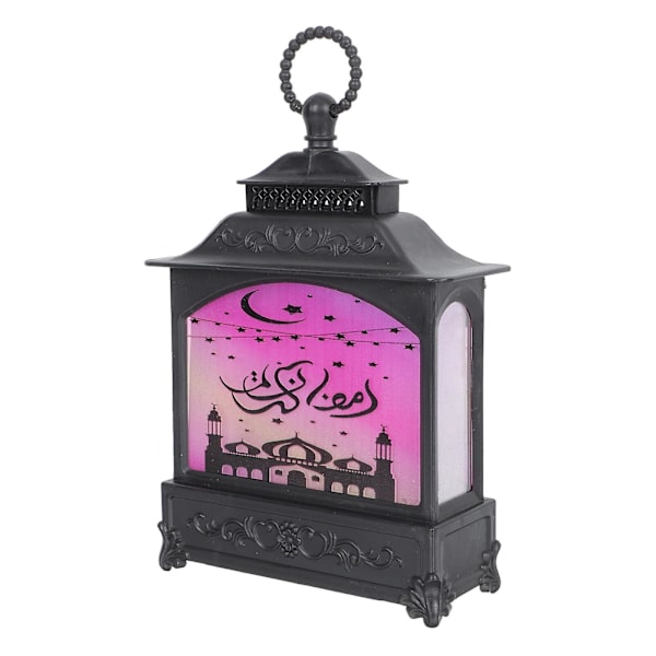 Muovinen Ramadan-juhlan yöpöytälamppu Makuuhuoneen lyhty Yksinkertainen työpöydän lyhty black