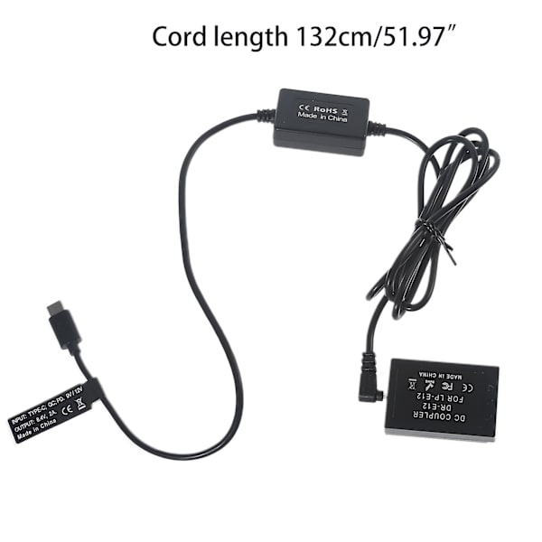 Kannettava Type-c - Lp E12 -akkunukkevirtalähde M2 M10 M50 M100 -kameroille